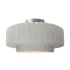 Justice Design Group Radiance 17" Wide Semi-Flush Ceiling Fixture with a Ceramic Bisque Shade Brushed Nickel