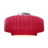 Justice Design Group Radiance 17" Wide LED Semi-Flush Ceiling Fixture with a Ceramic Cerise Shade Brushed Nickel