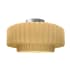Justice Design Group Radiance 17" Wide LED Semi-Flush Ceiling Fixture with a Ceramic Muted Yellow Shade Brushed Nickel