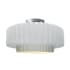 Justice Design Group Radiance 17" Wide Semi-Flush Ceiling Fixture with a Ceramic Gloss White Shade Brushed Nickel