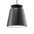 Justice Design Group Radiance 8" Wide LED Mini Pendant with Carbon Shade from the Trapezoid Series Polished Chrome