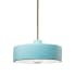 Justice Design Group Radiance 12" Wide Pendant with Reflecting Pool Ceramic Shade Antique Brass