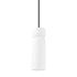 Justice Design Group Radiance 4" Wide Mini Pendant with Gloss White Ceramic Shade Brushed Nickel