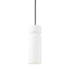 Justice Design Group Radiance 4" Wide LED Mini Pendant with Gloss White Ceramic Shade Brushed Nickel