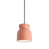 Justice Design Group Radiance 8" Wide Mini Pendant with a Ceramic Gloss Blush Shade Brushed Nickel