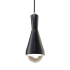 Justice Design Group Radiance 5" Wide LED Mini Pendant with a Ceramic Carbon Matte Black Shade Brushed Nickel