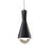 Justice Design Group Radiance 5" Wide LED Mini Pendant with a Ceramic Carbon Matte Black Shade Brushed Nickel