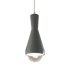 Justice Design Group Radiance 5" Wide LED Mini Pendant with a Ceramic Pewter Green Shade Brushed Nickel