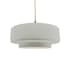 Justice Design Group Radiance 15" Wide Pendant with a Ceramic Bisque Shade Brushed Nickel