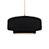 Justice Design Group Radiance 15" Wide Pendant with a Ceramic Gloss Black and White Shade Brushed Nickel