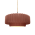 Justice Design Group Radiance 15" Wide Pendant with a Ceramic Canyon Clay Shade Brushed Nickel