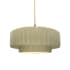 Justice Design Group Radiance 15" Wide Pendant with a Ceramic Vanilla Gloss Shade Brushed Nickel