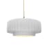 Justice Design Group Radiance 15" Wide Pendant with a Ceramic Gloss White Shade Brushed Nickel