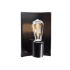Justice Design Group Ambiance 10" Tall Wall Sconce with a Ceramic Carbon Matte Black Shade Brushed Nickel