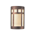 Justice Design Group Ambiance 10" Tall LED Outdoor Wall Sconce - Bulb Included Antique Copper
