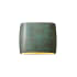 Justice Design Group Ambiance 12" ADA Compliant Wall Sconce Verde Patina