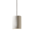 Justice Design Group Ambiance 7" Wide LED Pillar Candle Mini Pendant with Shade Bisque / Polished Chrome