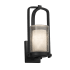 Justice Design Group Clouds Single Light 12-1/2" High Outdoor Wall Sconce with Off-White Clouds Resin Shade Matte Black