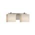 Justice Design Group Clouds 2 Light 16" Wide Bathroom Vanity Light with Rectangle Shades Brushed Nickel