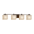 Justice Design Group Clouds 4 Light 36" Wide Bathroom Vanity Light Brushed Nickel
