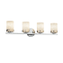 Justice Design Group Clouds Single Light 31-1/2" Wide Integrated 3000K LED Bathroom Vanity Light with Off-White Clouds Resin Shade Polished Chrome