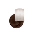Justice Design Group Clouds 8" Tall Bathroom Sconce with Flat Rimmed Cylinder Shade Dark Bronze