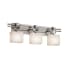 Justice Design Group Clouds 29" Argyle 3 Light Vanity Light Brushed Nickel