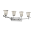 Justice Design Group Clouds 4 Light Vanity Light Brushed Nickel
