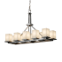 Justice Design Group Clouds 10 Light 1 Tier Chandelier Brushed Nickel