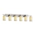Justice Design Group CandleAria 6 Light 56" Wide Bathroom Vanity Light Brushed Nickel