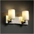 Justice Design Group CandleAria 2 Light 15" Wide Bathroom Vanity Light with Faux Candle Resin Shades Polished Chrome