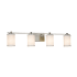 Justice Design Group Textile 4 Light 34" Wide Bathroom Vanity Light Brushed Nickel
