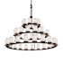 Justice Design Group Textile 45 Light 60" Wide Ring Chandelier with White Shade Dark Bronze / White