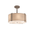 Justice Design Group Textile 15" Wide LED Pendant with White Shade Brushed Nickel