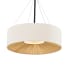Justice Design Group Warren 6 Light 24" Wide Suspension Pendant Matte Black / Cream