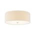 Justice Design Group Classic 4 Light 18" Wide Flush Mount Drum Ceiling Fixture Brushed Brass / Cream