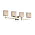 Justice Design Group LumenAria 4 Light 34" Wide Bathroom Vanity Light with Oval Shades Brushed Nickel
