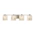 Justice Design Group LumenAria 4 Light 37" Wide Bathroom Vanity Light with Oval Shades Brushed Nickel