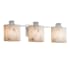 Justice Design Group LumenAria 3 Light 26" Wide Bathroom Vanity Light with Faux Alabaster Resin Oval Shades Polished Chrome