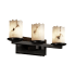 Justice Design Group LumenAria 3 Light 21" Wide Bathroom Vanity Light with Faux Alabaster Resin Shades Dark Bronze