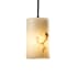 Justice Design Group LumenAria 4" 1 Light Stone Mini Pendant Dark Bronze