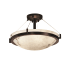 Justice Design Group LumenAria 21" Ring 3 Light Semi Flush Mount Ceiling Fixture Dark Bronze