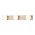 Justice Design Group Luna 3 Light 23" Wide LED Vanity Strip - Bulb Included Brushed Brass