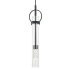 Justice Design Group Chloe 5" Wide LED Mini Pendant with Clear Glass Shade Matte Black