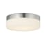 Justice Design Group Fusion 9" Wide LED Round Flush Mount Ceiling Fixture Brushed Nickel