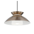 Justice Design Group Noreen 14" Wide Pendant Brushed Brass / Opal Glass