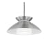 Justice Design Group Noreen 14" Wide Pendant Brushed Nickel / Opal Glass
