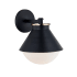 Justice Design Group Ravelle 13" Tall Outdoor Wall Sconce Matte Black / Opal Glass