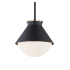 Justice Design Group Ravelle 10" Wide Outdoor Pendant Matte Black / Opal Glass