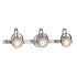 Justice Design Group Conduit 3 Light 24" Wide Bathroom Vanity Light Brushed Nickel